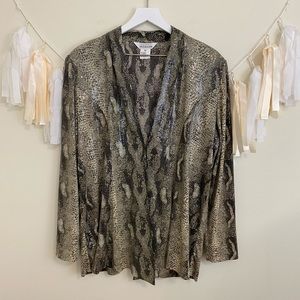 Exclusively MISOOK Snakeskin Sequin Jacket Top